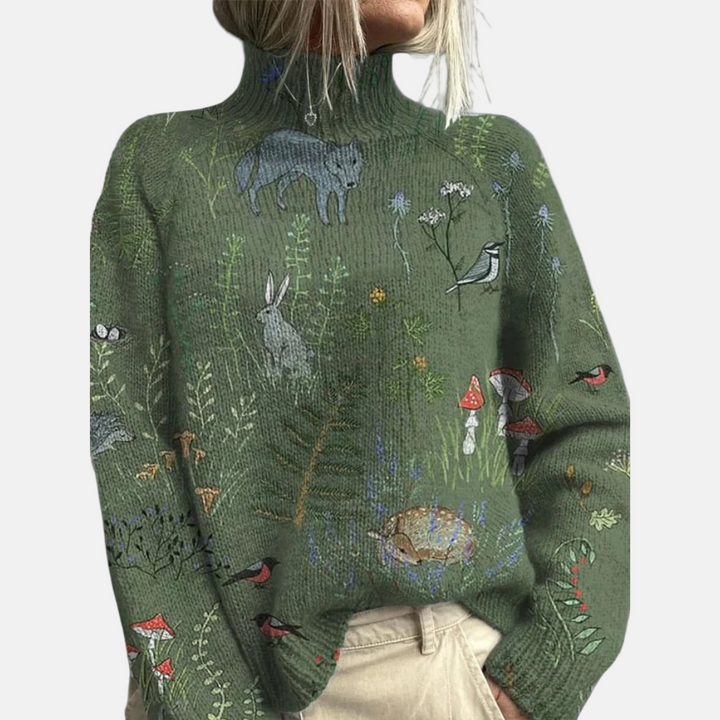 Apolline | Pull Brodé Jardin Sauvage  - Édition limitée