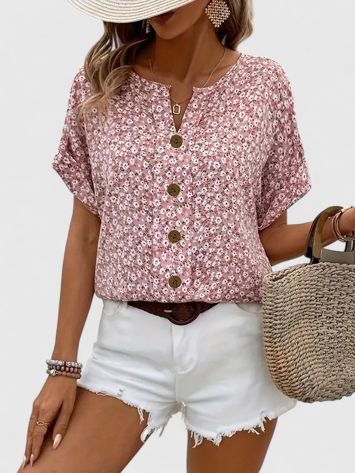 Sabine | Haut Floral Élegant d'Été