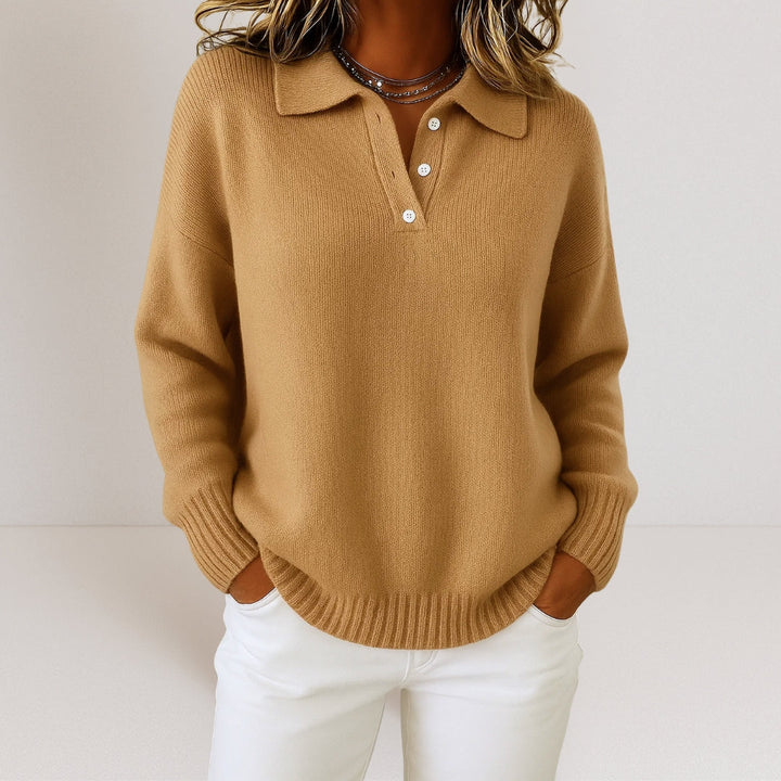 Olivia™ | Pull en maille douce avec col