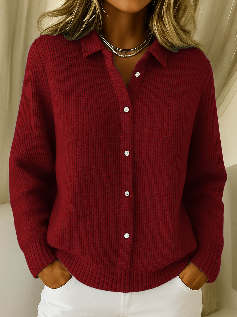 Elena | Cardigan Classique en Maille Douce