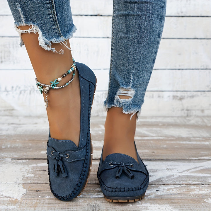 Nadine™ | Mocassins classiques avec détail pompons