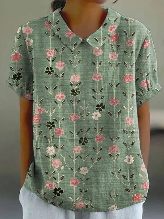 Manon | CHEMISE FLORALE RÉTRO POUR FEMME