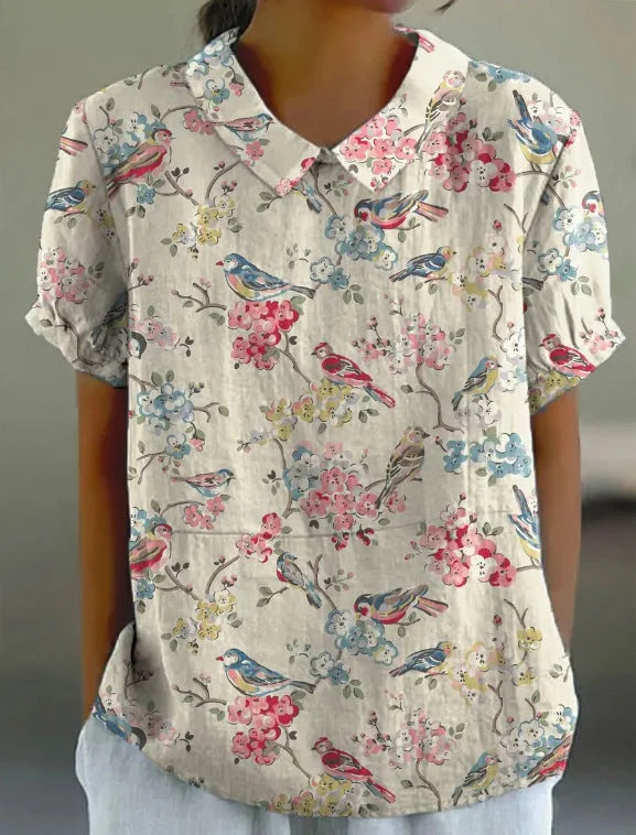 Manon | CHEMISE FLORALE RÉTRO POUR FEMME