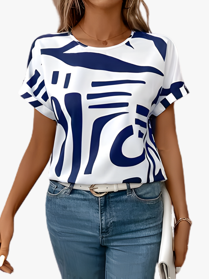 Céleste & Co | T-SHIRT IMPRIMÉ ABSTRAIT POUR FEMMES