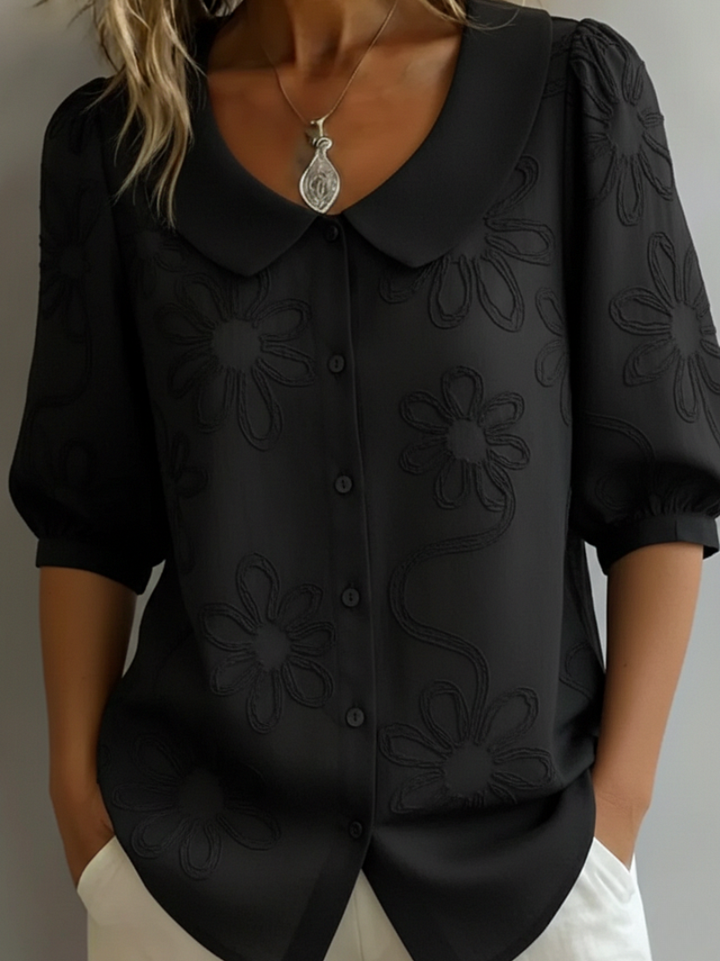 Céleste & Co | BLOUSE FLORALE COL ROND POUR FEMMES