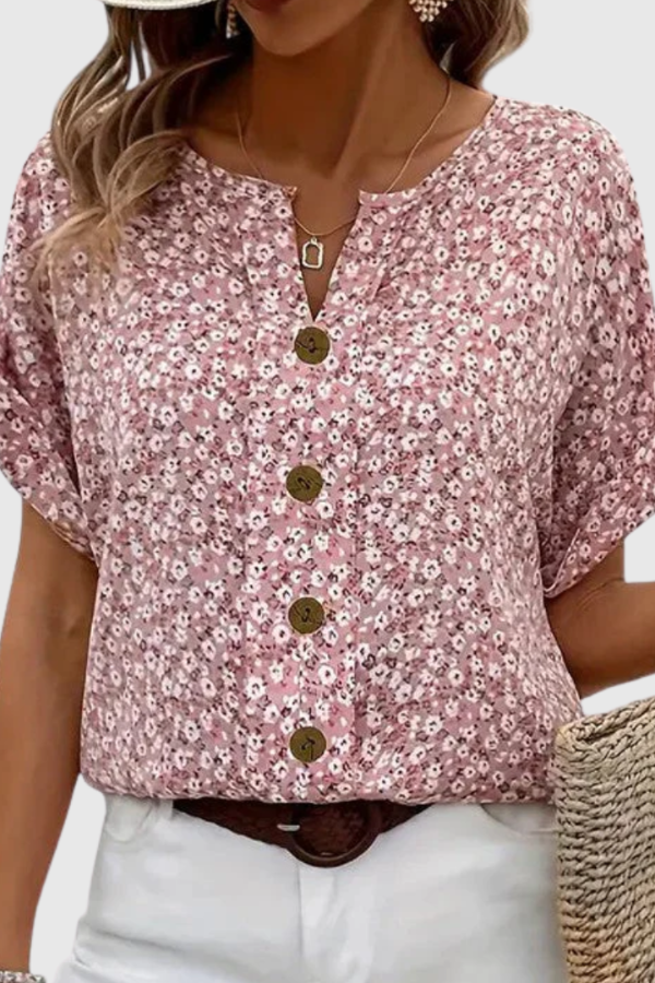 Sabine | Haut Floral Élegant d'Été