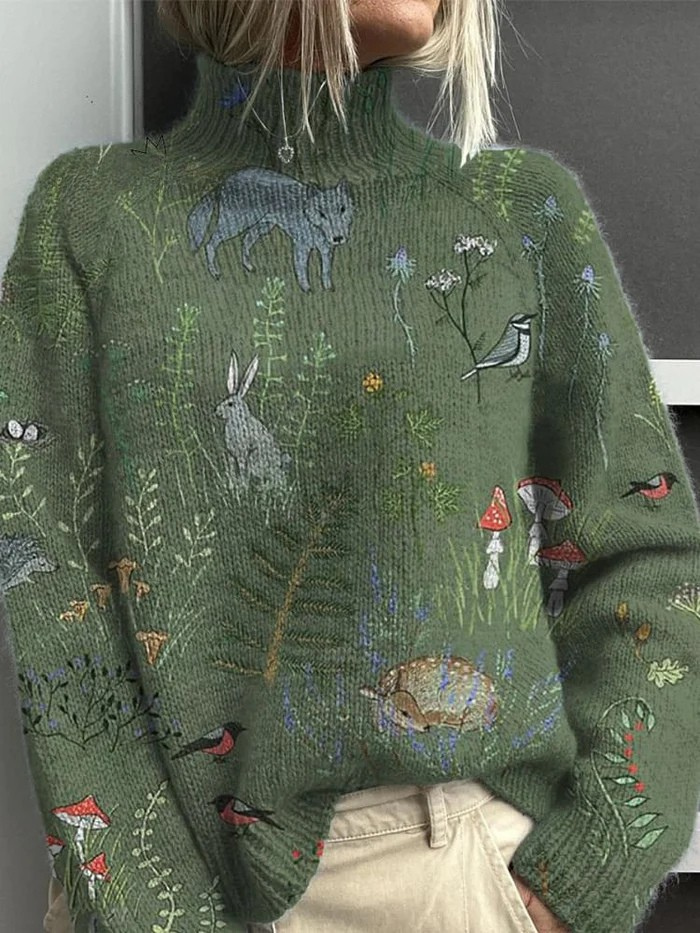 Apolline | Pull Brodé Jardin Sauvage  - Édition limitée