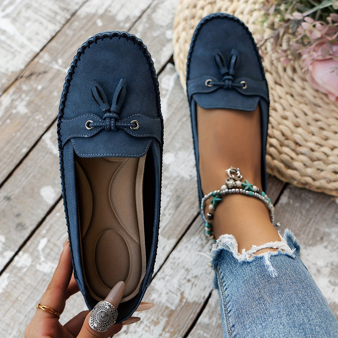 Nadine™ | Mocassins classiques avec détail pompons
