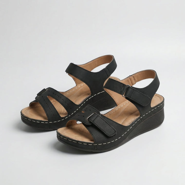 Sandy™ | Sandales orthopédiques confortables avec talon compensé