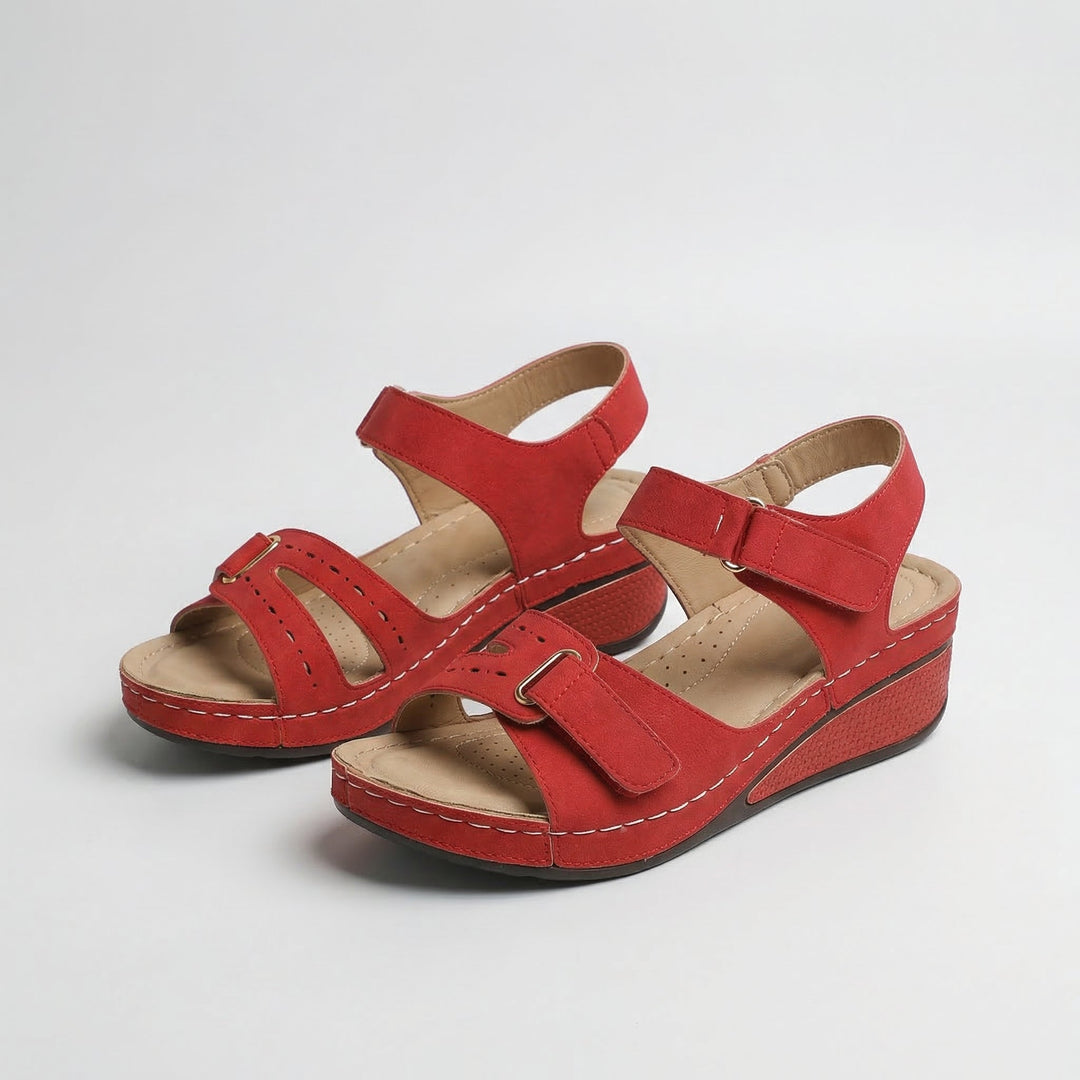 Sandy™ | Sandales orthopédiques confortables avec talon compensé