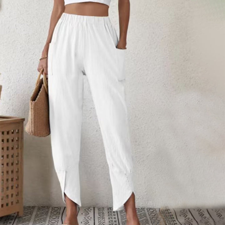 Céleste & Co | PANTALON DROIT EN LIN POUR FEMMES