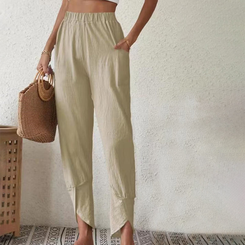 Céleste & Co | PANTALON DROIT EN LIN POUR FEMMES