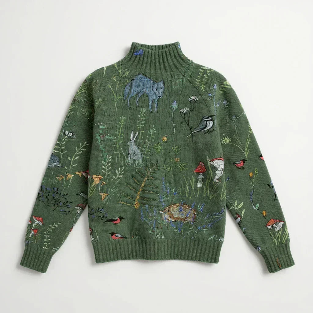 Apolline | Pull Brodé Jardin Sauvage  - Édition limitée