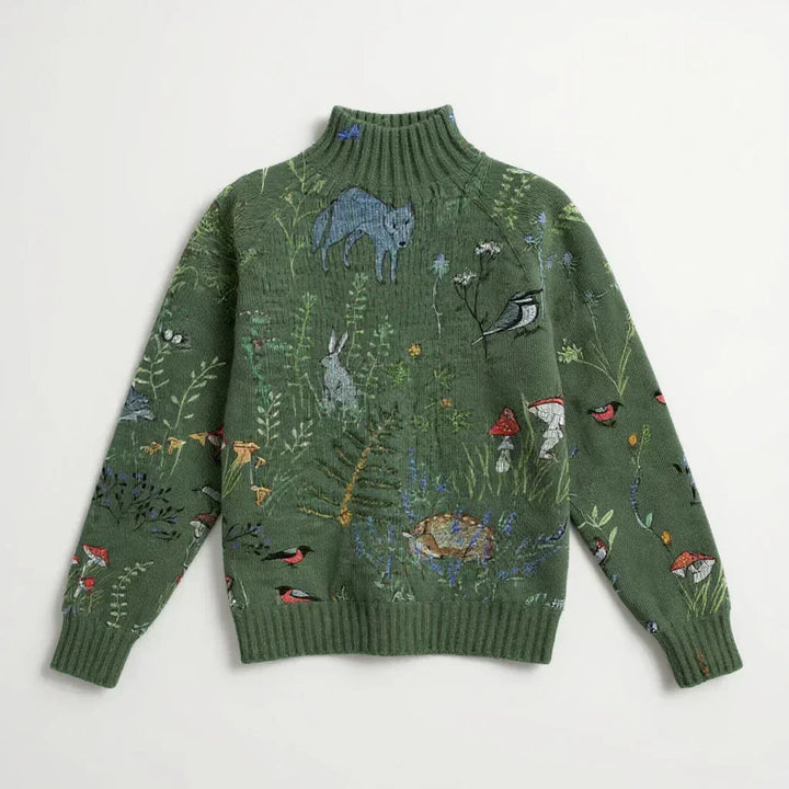 Apolline | Pull Brodé Jardin Sauvage  - Édition limitée