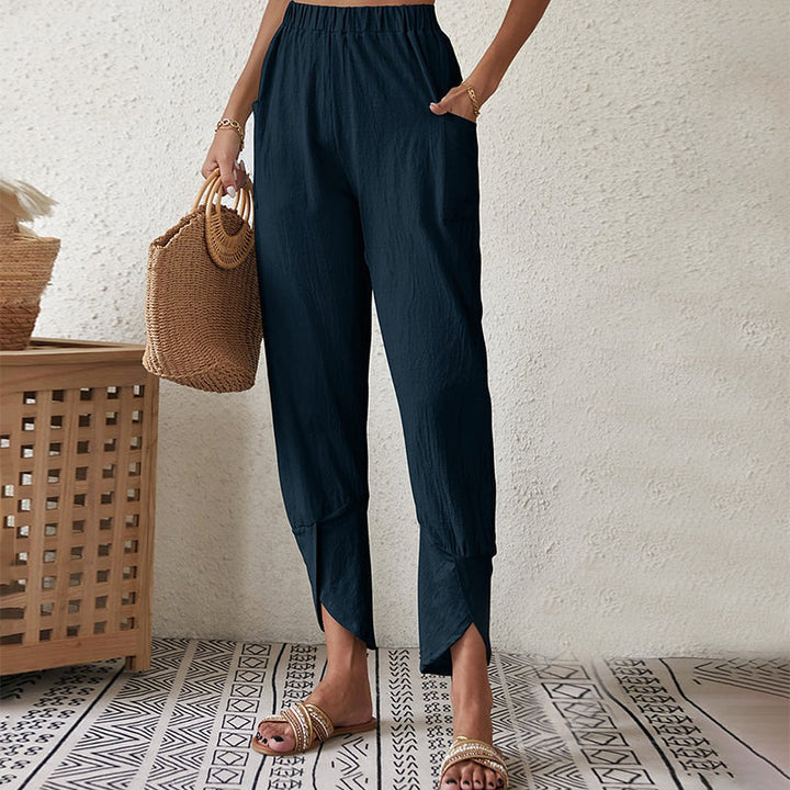Céleste & Co | PANTALON DROIT EN LIN POUR FEMMES