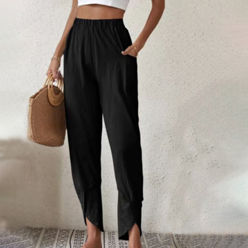 Céleste & Co | PANTALON DROIT EN LIN POUR FEMMES